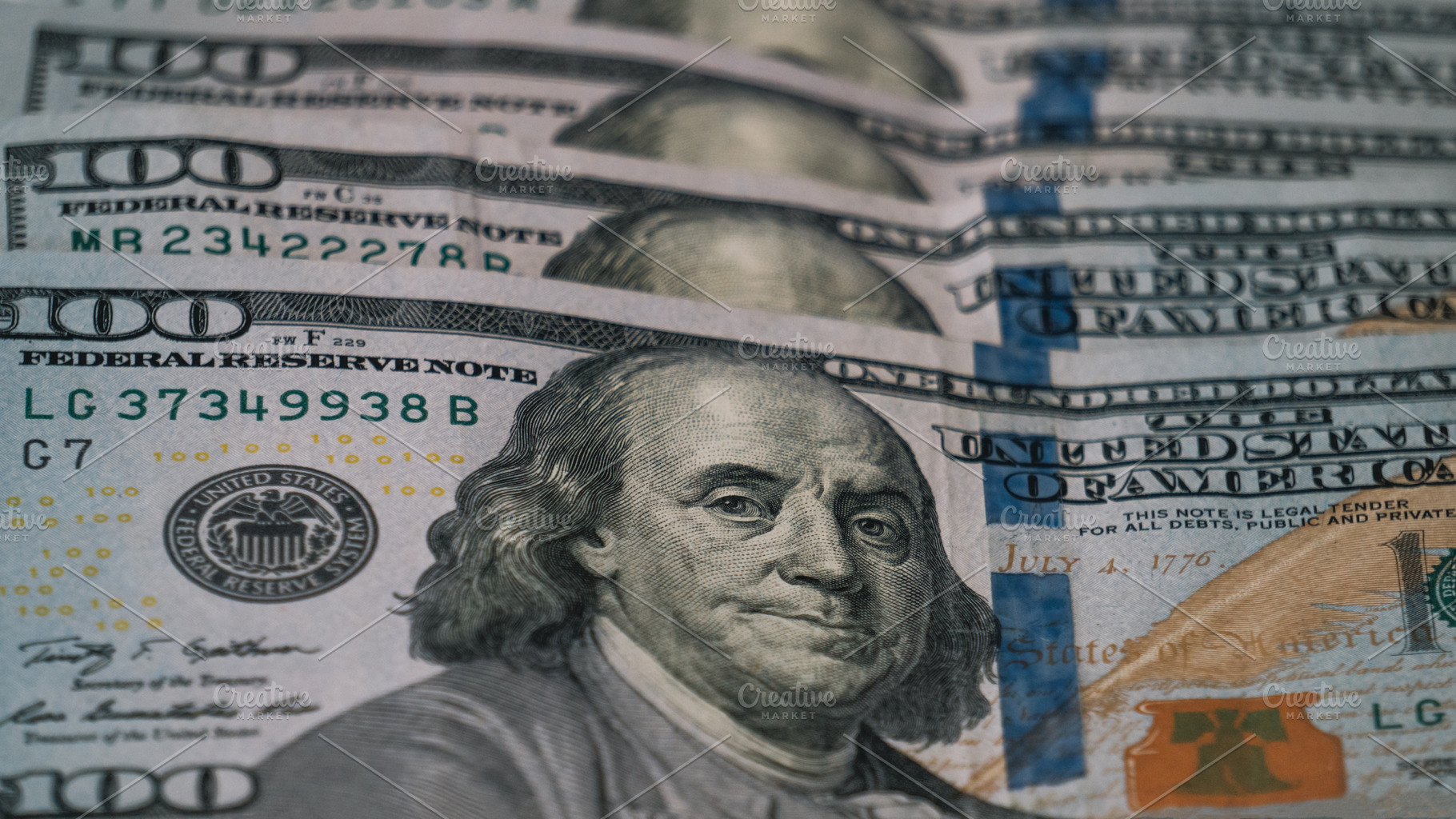 One Hundred Dollars Bills, a Business Photo by GeorgeKhelashvili