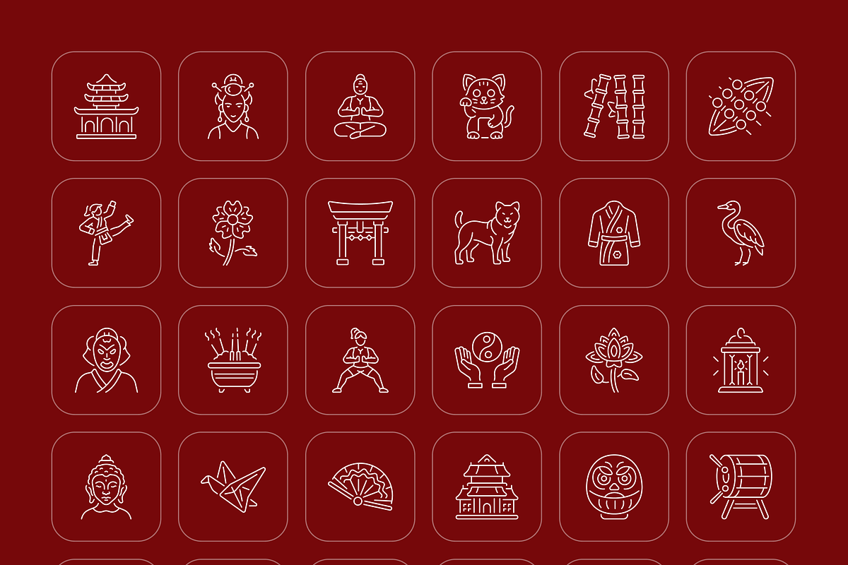 Japanese and Asian Icons, an Outline Icon by Prosymbols (Photo 7 of 7)