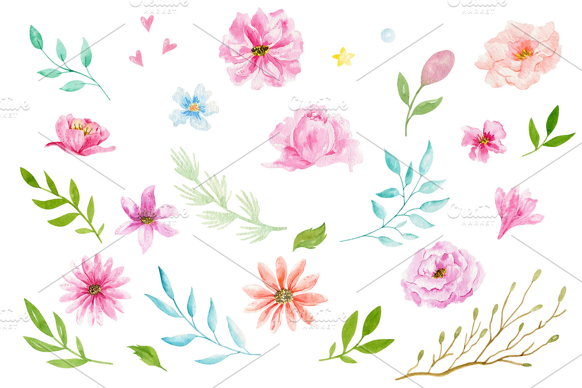Deers Watercolor Set, a Background Graphic by Irene_Boiko_ART (Photo 3 of 11)