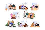 Senior people in nursing home set, a Healthcare Illustration by PaperTrident (Thumbnail 1 of 9)
