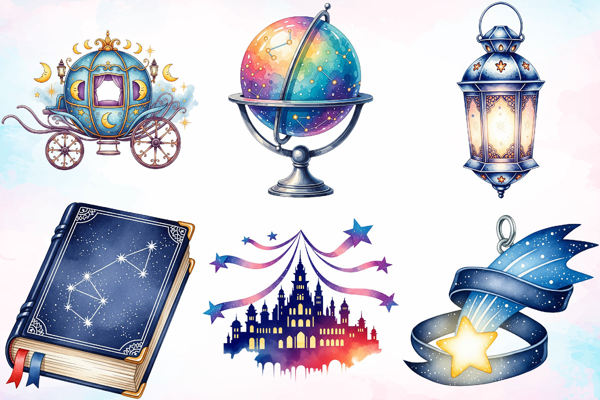Enchanted Night Court Clipart Bundle, a Seasonal Illustration by Canvas Craft (Photo 2 of 8)