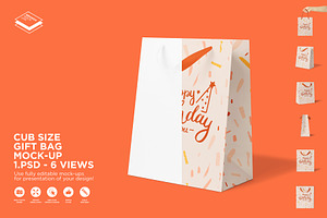 Cub Size Gift Bag Mock-up