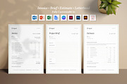 Invoice | Estimate | Letterhead, a Stationery Template by Designsoul14 (Thumbnail 1 of 11)