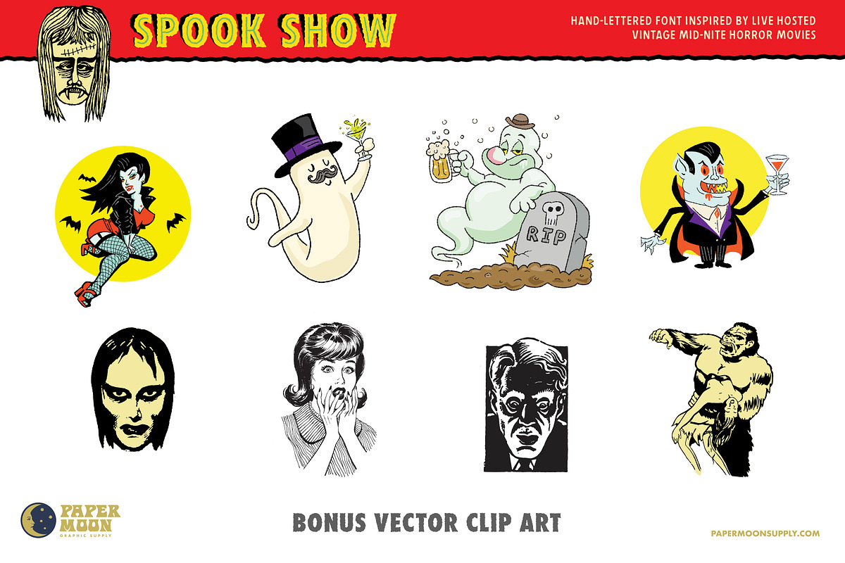 Spook Show Poster Font & Art Bundle, a Font by Paper Moon Graphic Supply (Photo 8 of 15)