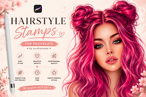 Hairstyle Stamp Brushes Procreate