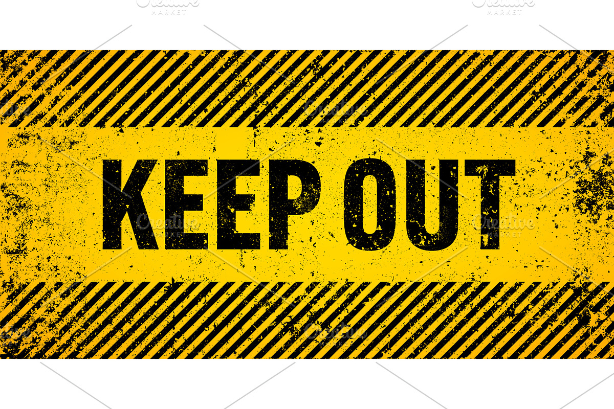 Warning sign with yellow and black, an Object Illustration by 32pixels