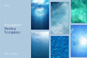 6 Blue Water Geometric Backgrounds, a Pattern Graphic by Tori Design (Thumbnail 2 of 8)