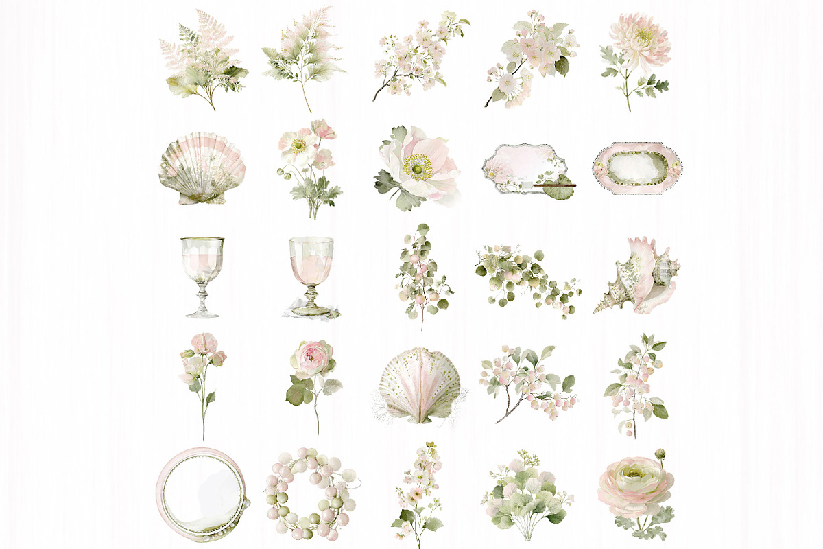 Éclat de Printemps Spring Clipart, an Illustration by DreamCafeArt (Photo 2 of 7)
