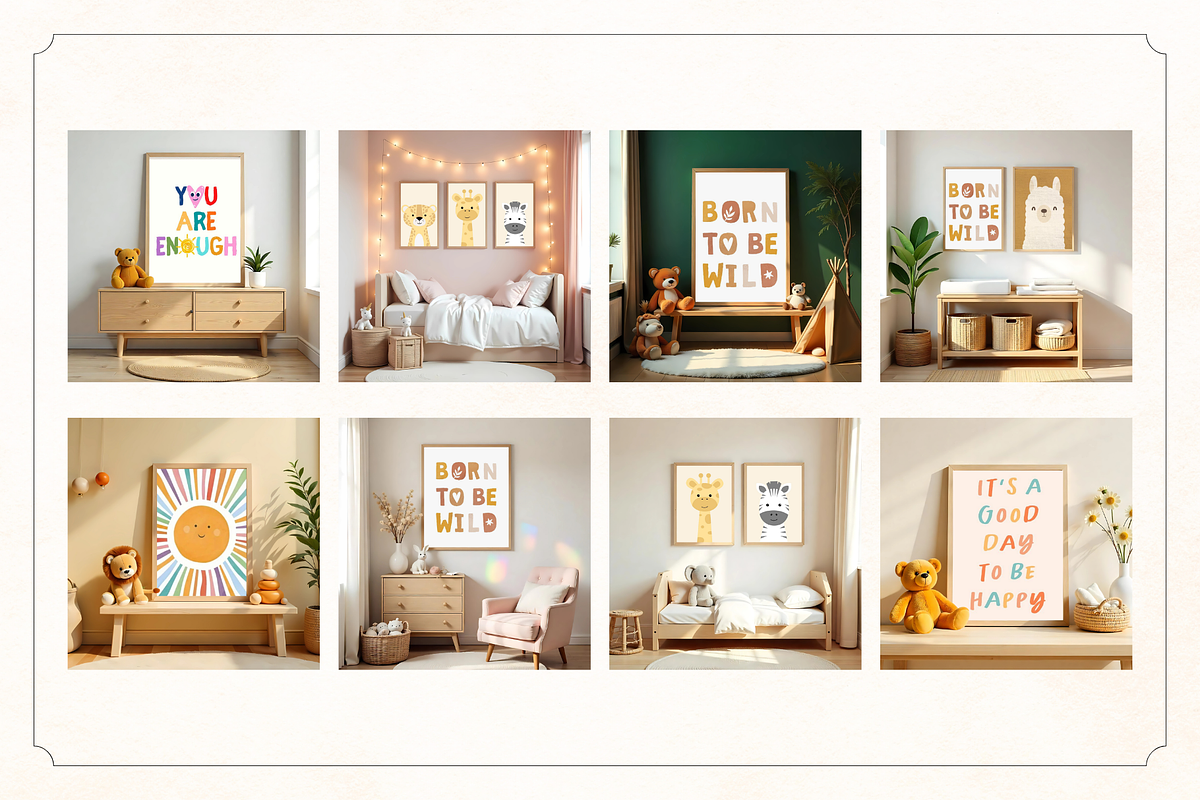 50 Kids Nursery Mockups for Canva, a Household Mockup by Matisse Studio (Photo 5 of 10)