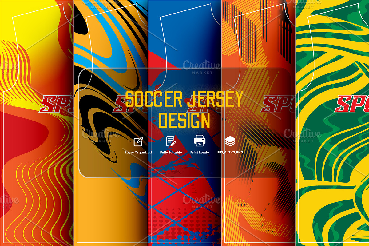 Soccer Jersey Design, a Sport Illustration by samsulpassive (Photo 1 of 3)