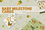 Boho Baby Milestone Cards, a Person Illustration by Vaniuta_Art (Thumbnail 1 of 10)