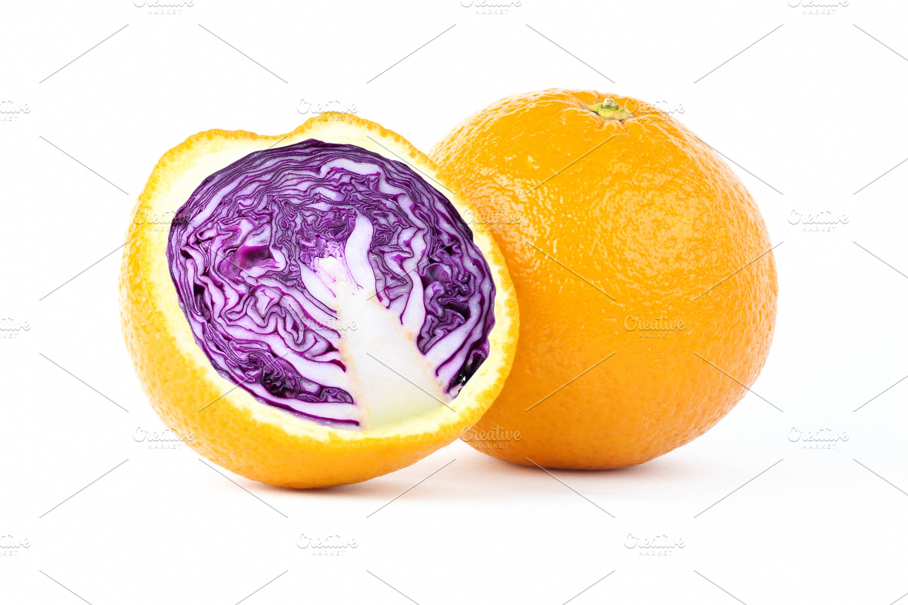 Orange and red cabbage manipulation, a Food & Drink Photo by BOOCYS
