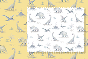 Dinosaurs Neutral Pattern, a Pattern Graphic by Lady Bruniere Design (Thumbnail 7 of 17)