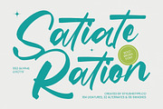 Satiate Ration Bold Brush Font, a Script Font by stylishtype.co (Thumbnail 1 of 20)