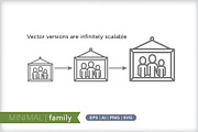 Minimal family icons, an Outline Icon by Picture Window (Thumbnail 4 of 5)