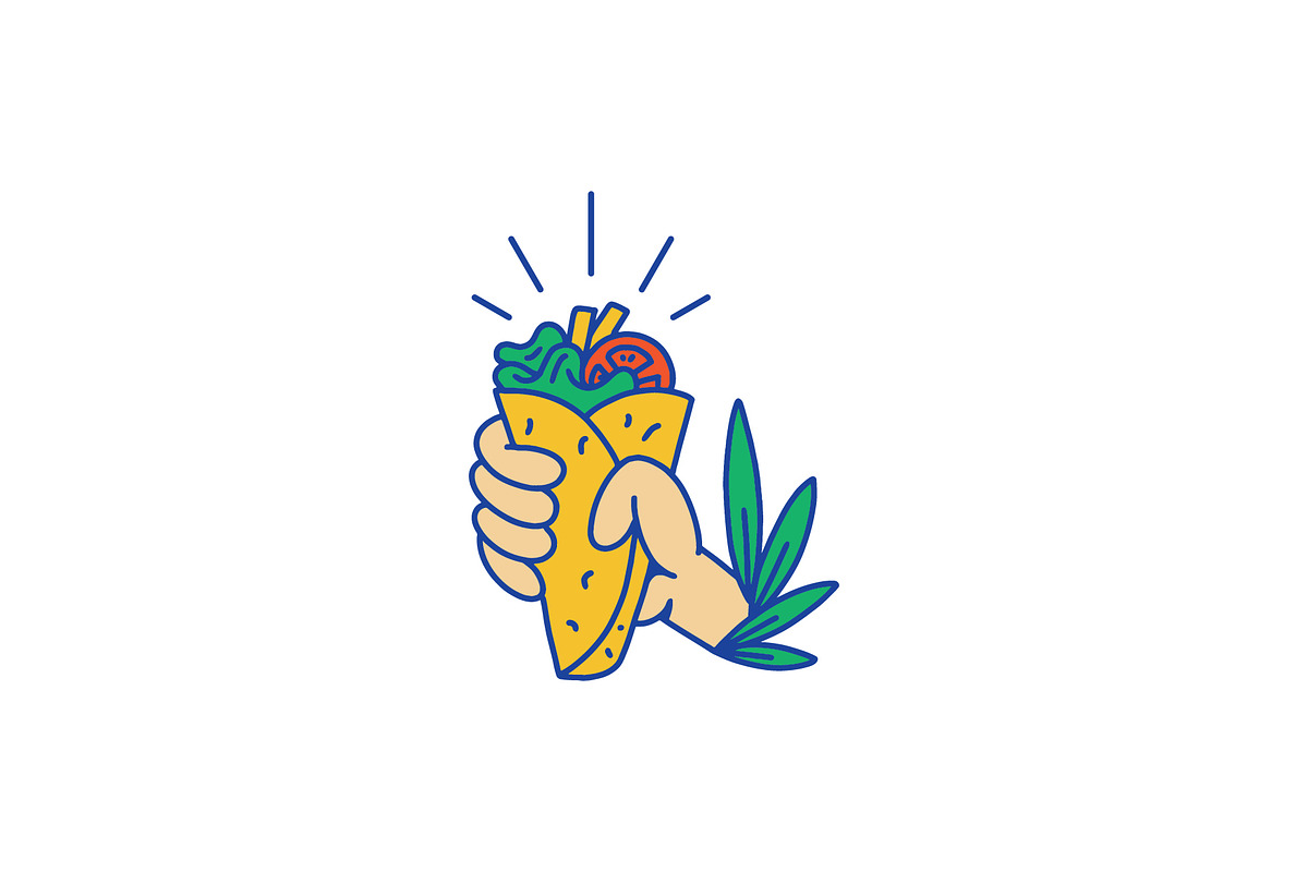 Greek Food Logo, a Branding & Logo Template by Pure Design