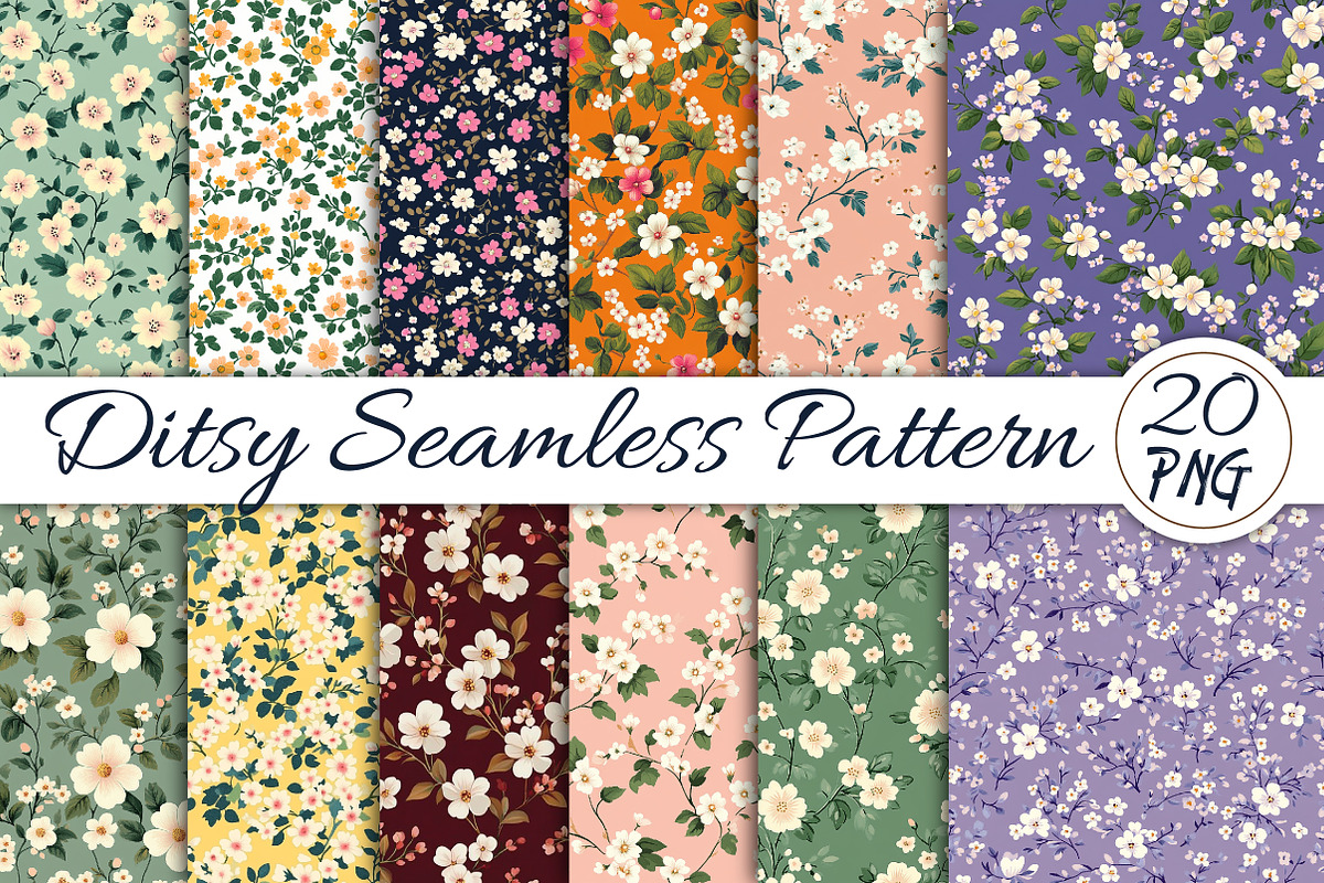 Ditsy Seamless Pattern, a Pattern Graphic by Libby Wishes