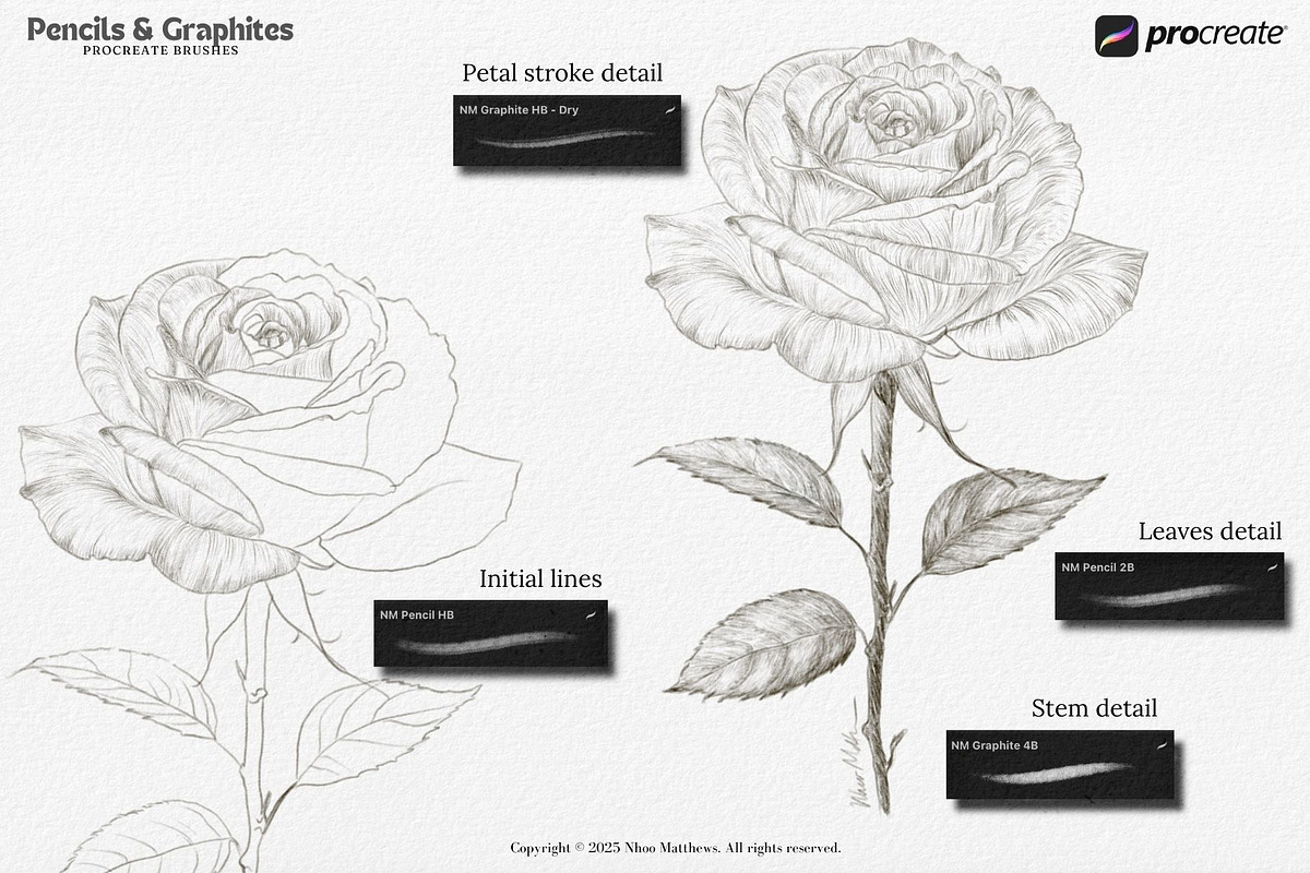 Procreate Pencils and Graphites, a Brush Add-On by Fashion Workshop Bkk (Photo 4 of 12)