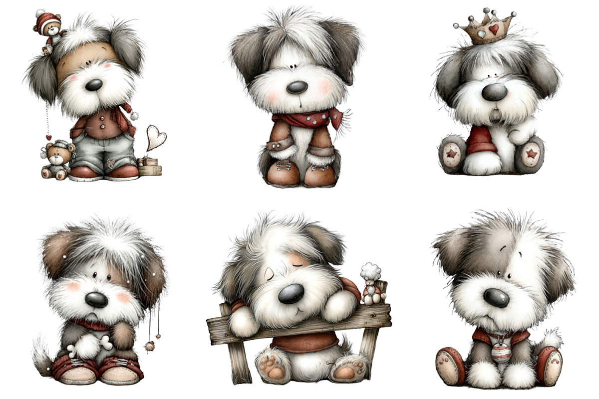 English Sheepdog Clipart, an Illustration by DreamArtGraphic (Photo 3 of 5)