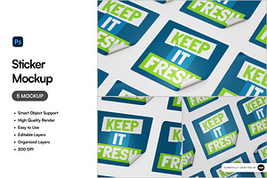 Sticker Mockup, an Advertising Mockup by SLAB! Design