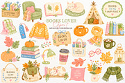 Books Lover Fall Clipart Autumn PNG, a Seasonal Illustration by SugarCloudStudioArt (Thumbnail 1 of 6)