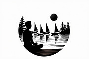 Mindful Lake Meditation Set, an Illustration by Designs_River (Thumbnail 4 of 9)
