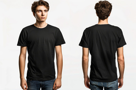 A young man stands still in a plain, a Photo by Tanuart