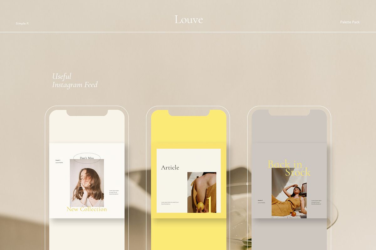 Louve Palette Pack, a Social Media Template by Simple P. (Photo 4 of 10)