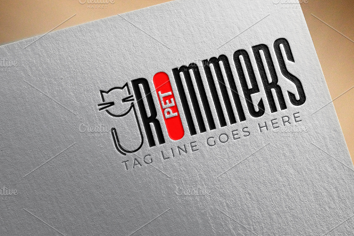 Pet Groomers Red Color Logo Template, a Branding & Logo Template by arslantanoli (Photo 2 of 3)
