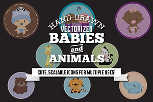 Hand-Drawn Baby & Animal Graphics