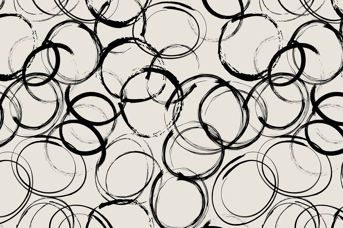 Dark doodle circles dots ink, a Pattern Graphic by Nocito Design (Photo 3 of 5)
