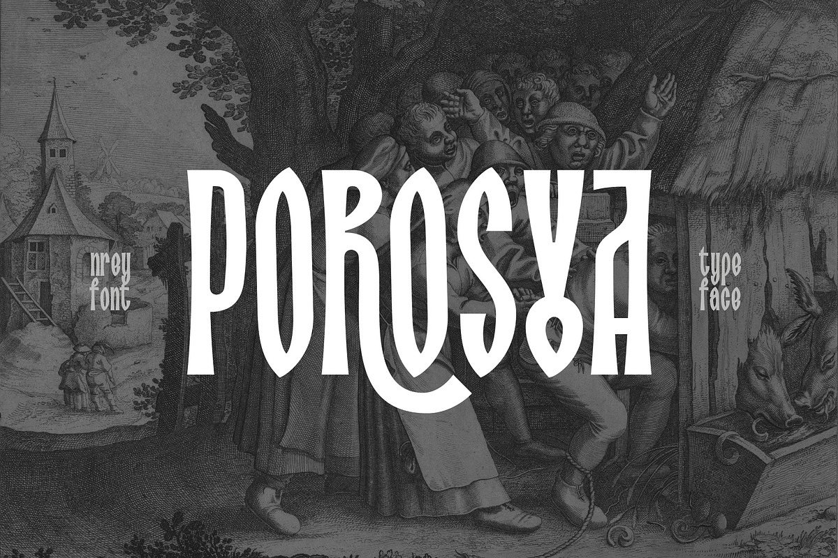 Porosya, a Blackletter Font by NREY (Photo 2 of 9)