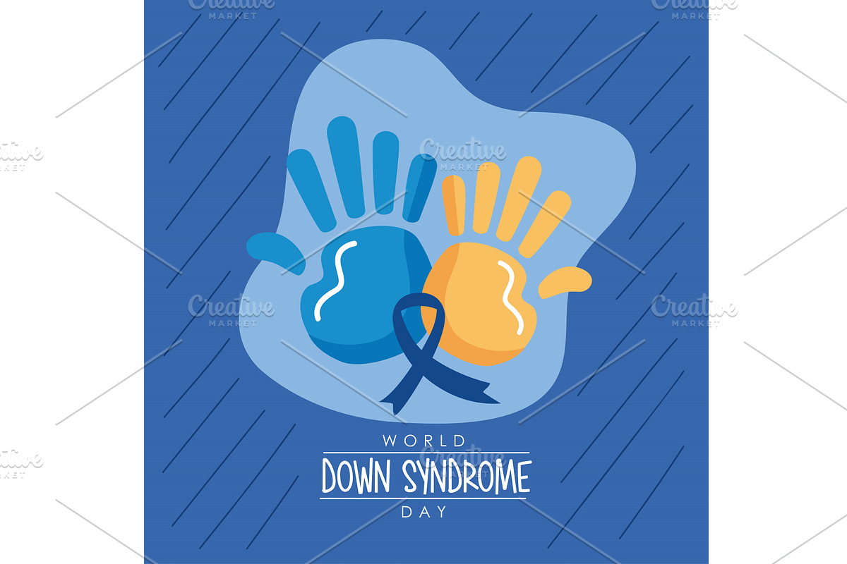 down syndrome card, a Healthcare Illustration by studiogstock