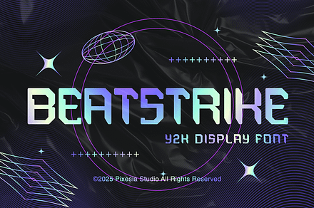 Beatstrike – Y2K Display Font, a Symbol Font by Pixesia Studio