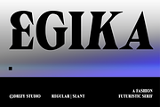 Egika – Fashion Futuristic Serif, a Serif Font by Drizy (Thumbnail 1 of 9)