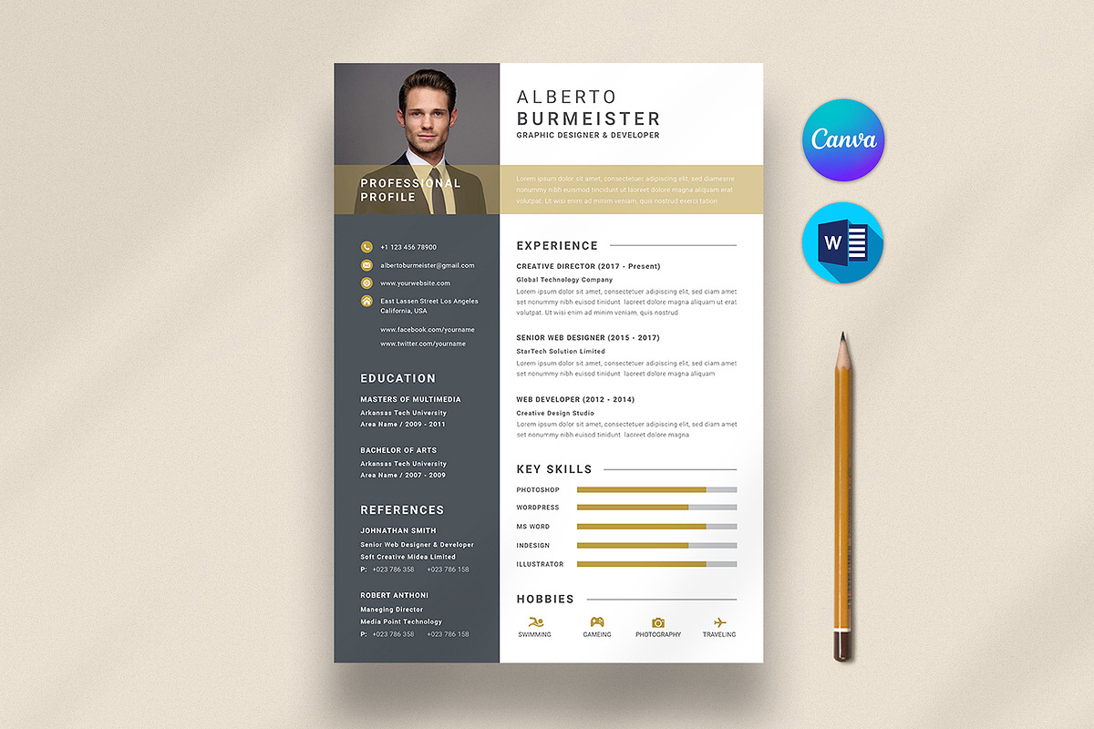 Resume Canva, a Resume Template by DesignDevisers (Photo 2 of 10)