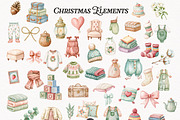 Vintage Christmas Atelier Clipart, an Animal Illustration by PaintPixelCo (Thumbnail 5 of 16)