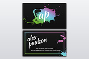 Paint Splatter Business Card 012, a Business Card Template by Nonaglyph Design (Thumbnail 4 of 5)