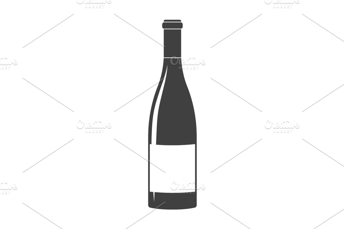 Wine Set. Monochrome Icons, Elements, a Food Illustration by Gomolach (Photo 8 of 13)