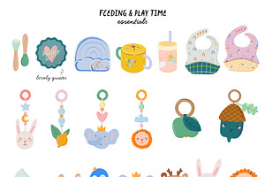 Baby Clipart: Newborn Essentials