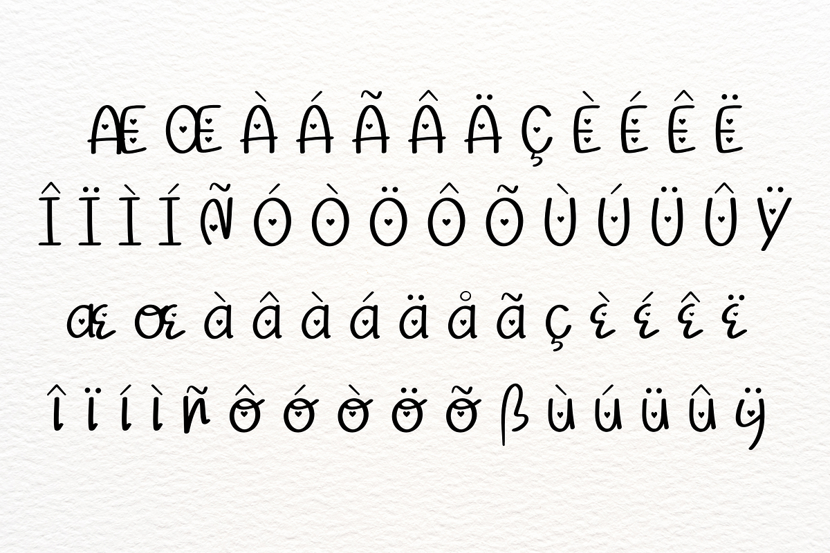 Heart shine, a Handwritten Font by Petal Pixels (Photo 4 of 9)