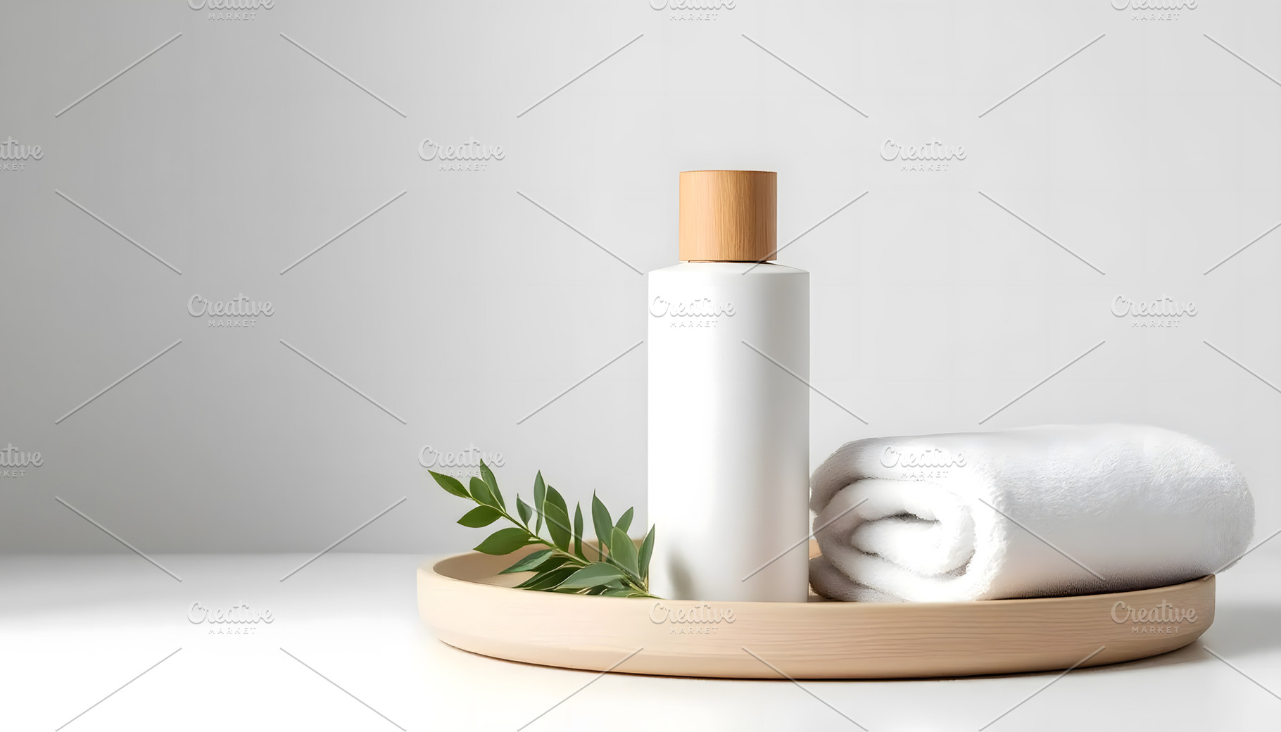 Empty product white spa skin care, a Beauty & Fashion Photo by Stock Shape