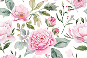 Pink Floral Pattern, a Pattern Graphic by Printable Treasure (Thumbnail 3 of 4)