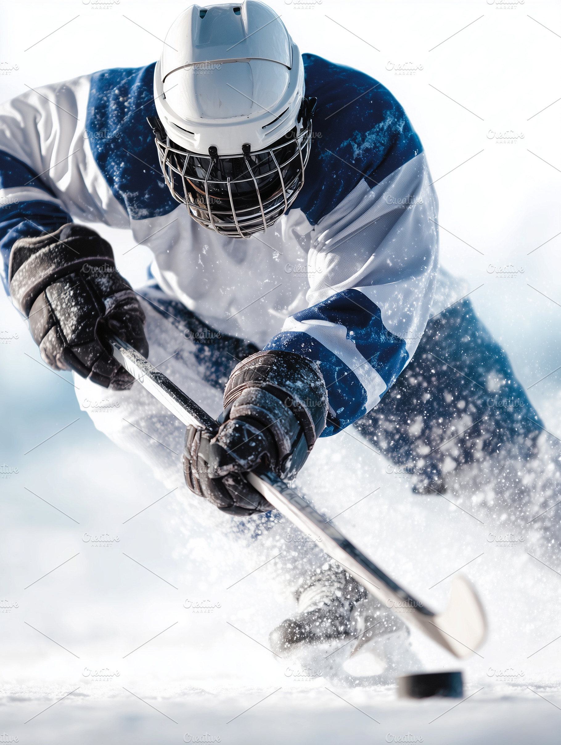 Hockey player in full gear shooting, a Sports & Recreation Photo by MistyDay