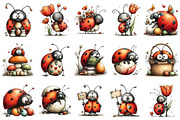 Whimsical Easter Ladybug Clipart, an Illustration by OK Design (Thumbnail 3 of 6)