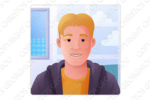 Man Profile Illustration Internet, a Person Illustration by Christos Georghiou