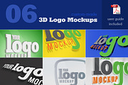3D Logo Mockups, a Product Mockup by kampkode (Thumbnail 1 of 5)