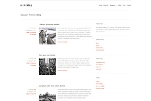 Minimal - Blog WordPress Theme