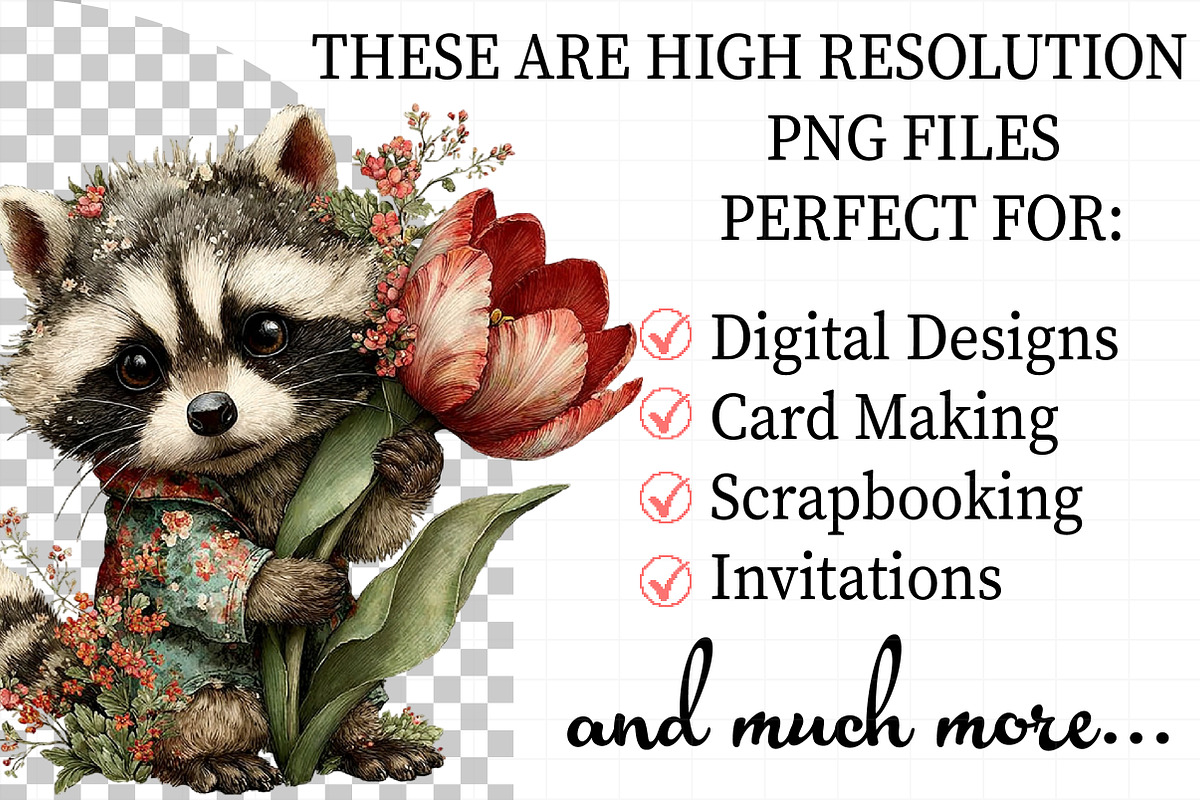 Whimsical Mother's Day Raccoon Clipa, an Illustration by Daily.Designs (Photo 2 of 8)
