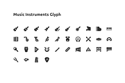 34 Music Instruments Glyph Icon, a Solid Icon by Those Icons (Thumbnail 2 of 2)